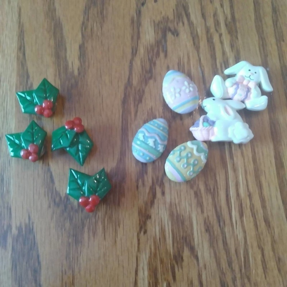 🦋 Vintage Button Covers Christmas Easter